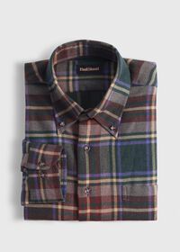Paul Stuart Flannel Plaid Sport Shirt, thumbnail 1