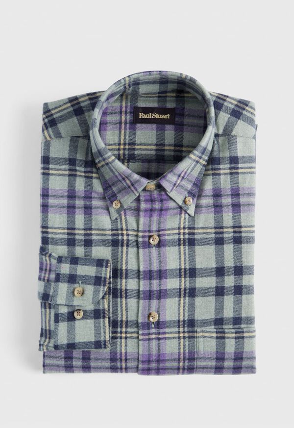 Paul Stuart Plaid Flannel Sport Shirt, image 1