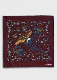 Paul Stuart Woodland Print Pocket Square, thumbnail 2