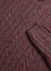 Paul Stuart Mélange Cable Crewneck Sweater, thumbnail 2