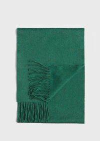 Paul Stuart Cashmere Solid Color Scarf with Embroidered Logo, thumbnail 15