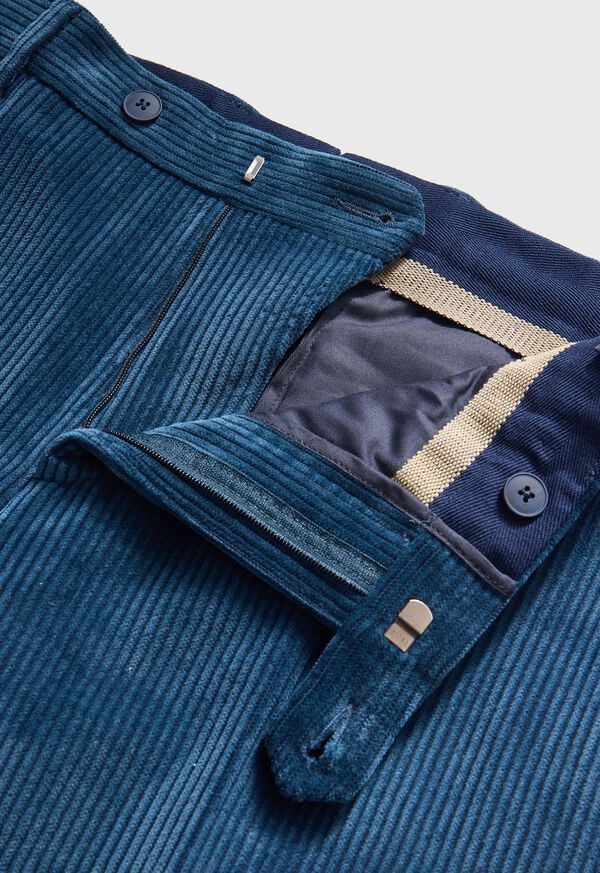 Paul Stuart Suede Trimmed Corduroy Trouser, image 3