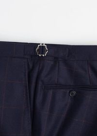 Paul Stuart Navy and Rust Windowpane Suit, thumbnail 7