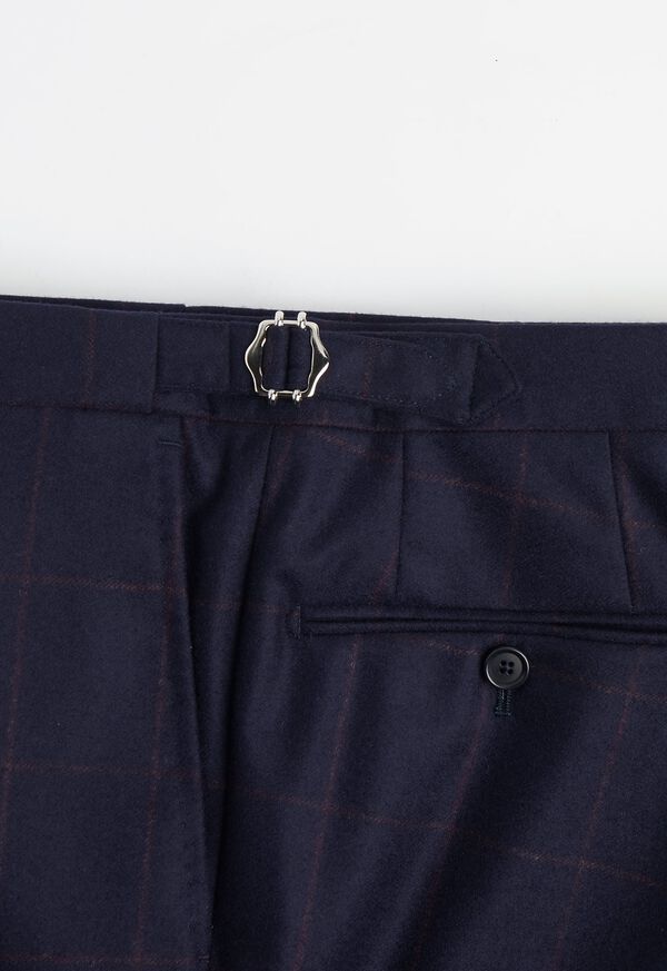 Paul Stuart Navy and Rust Windowpane Suit, image 7