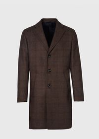 Paul Stuart Wool Plaid Overcoat, thumbnail 1