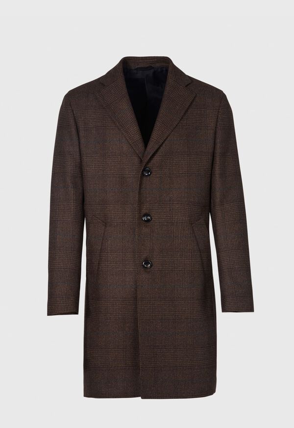 Paul Stuart Wool Plaid Overcoat, image 1