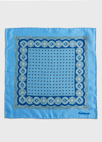 Paul Stuart Silk Twill Medallion Pocket Square, thumbnail 2