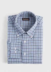Paul Stuart Two Color Check Flannel Sport Shirt, thumbnail 1