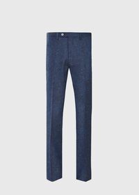 Paul Stuart Solid Blue Tweed Pant, thumbnail 1