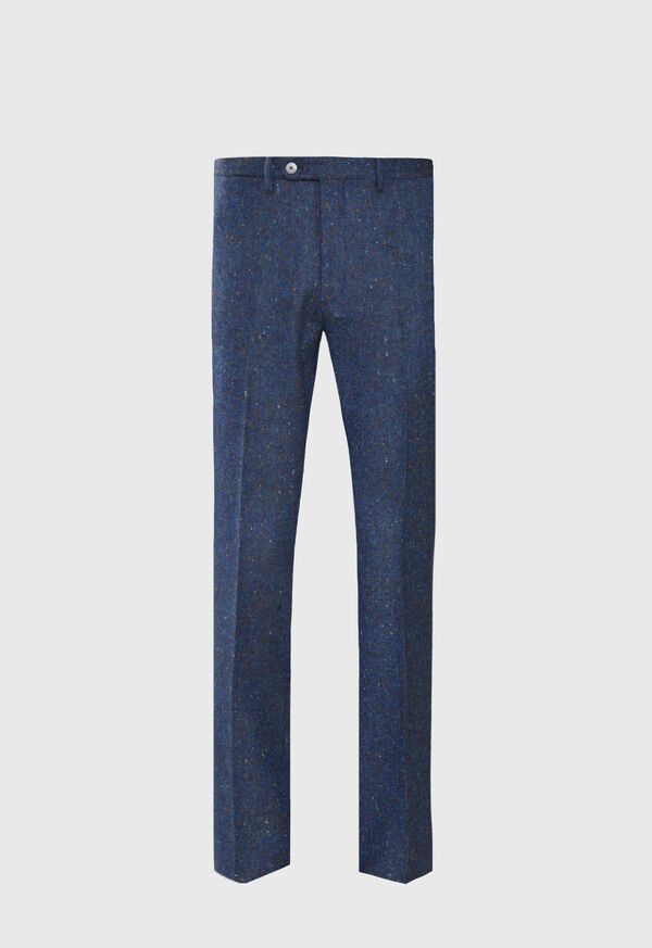 Paul Stuart Solid Blue Tweed Pant, image 1