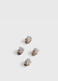 Paul Stuart Sterling Silver "X" Cufflink & Stud Set, thumbnail 4