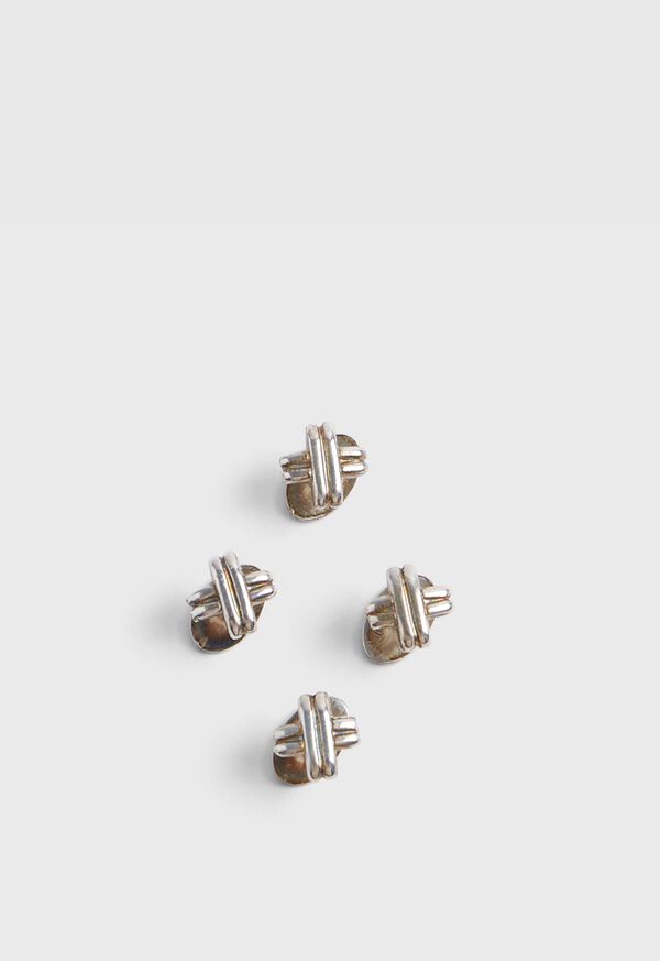 Paul Stuart Sterling Silver "X" Cufflink & Stud Set, image 4