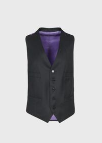 Paul Stuart Black Doeskin Vest, thumbnail 1