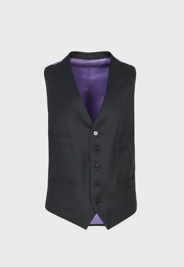 Paul Stuart Black Doeskin Vest, image 1