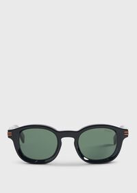 Paul Stuart Zegna Shiny Round Black Glasses, thumbnail 1