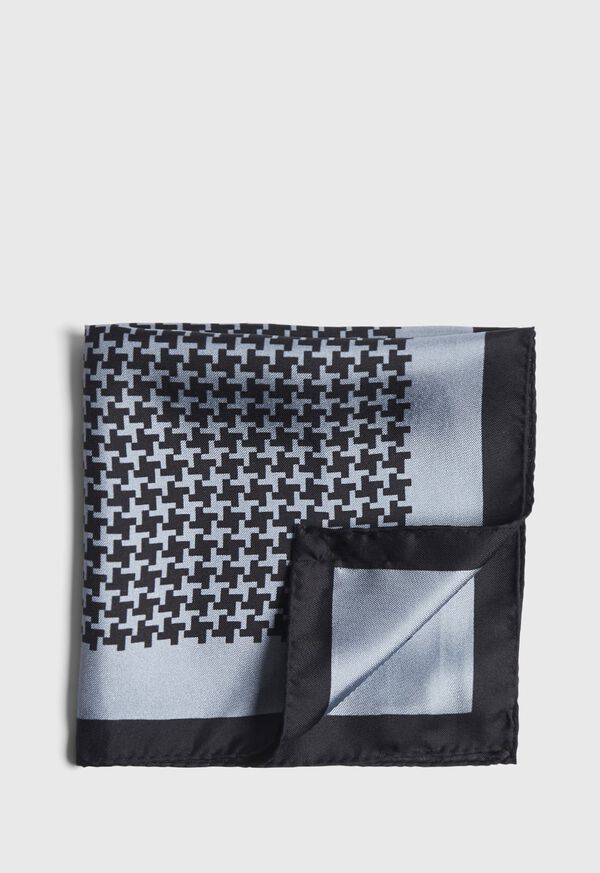 Paul Stuart Two Color Houndstooth Pocket Square, image 1