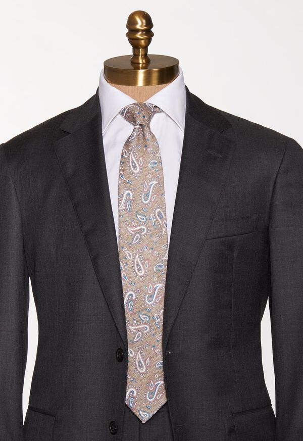 Paul Stuart Linen Paisley Tie, image 2
