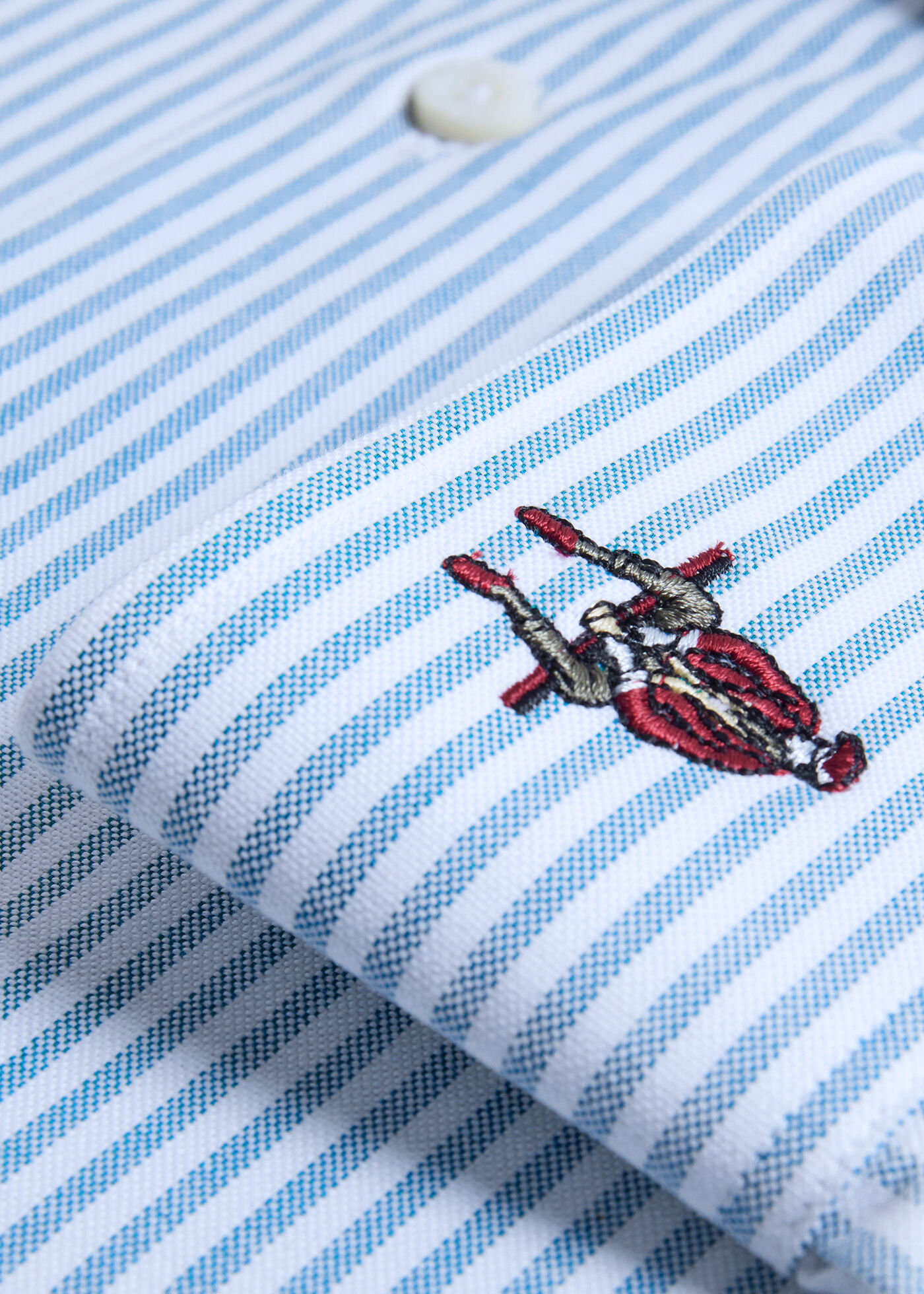 Striped Oxford Logo Sport Shirt