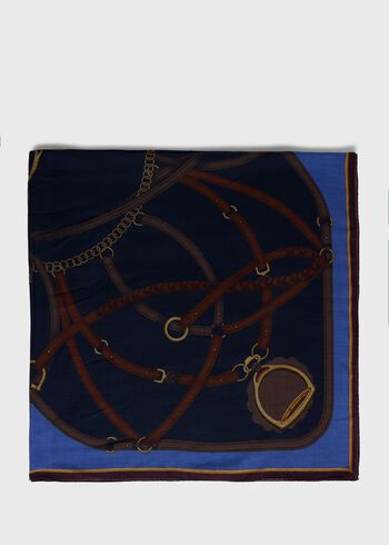 Paul Stuart Belt & Buckle Printed Scarf