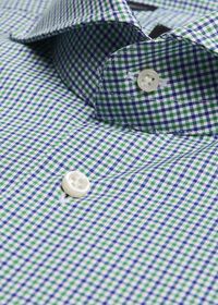 Paul Stuart Blue and Green Check Dress Shirt, thumbnail 2