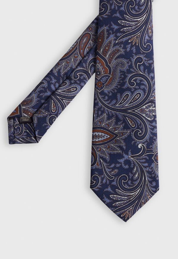 Paul Stuart Printed Silk Paisley Tie, image 1