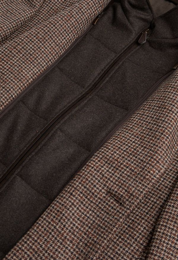 Paul Stuart Brown Plaid Jacket with Zip-Out Vest, image 3