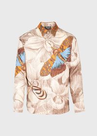 Paul Stuart Silk Butterfly Print Shirt, thumbnail 1