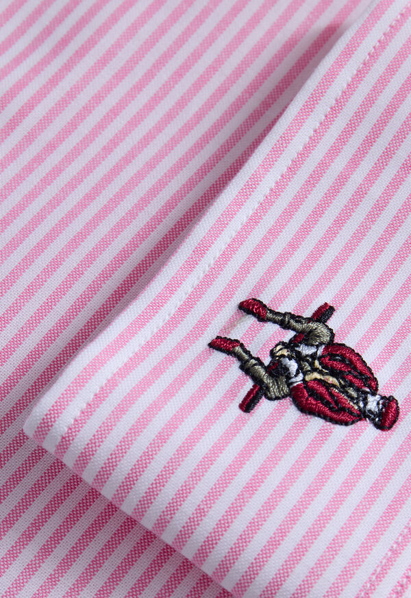 Paul Stuart Striped Oxford Logo Sport Shirt, image 3