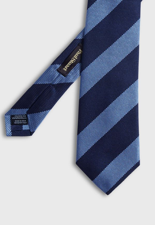 Paul Stuart Woven Silk Textured Stripe Tie, image 1