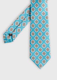 Paul Stuart Printed Silk Large Square Medallion Tie, thumbnail 4