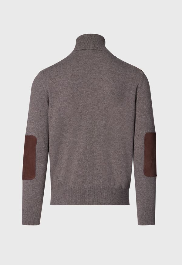 Paul Stuart Cashmere & Suede Gun Patch Turtleneck, image 4