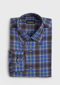 Paul Stuart Cotton Lightweight Flannel Plaid Sport Shirt, thumbnail 1