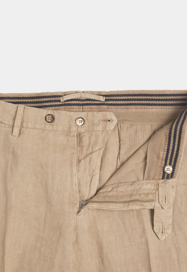 Paul Stuart Phineas Cole Khaki Solid Linen Suit, image 6