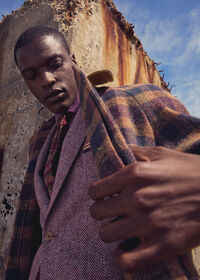 Paul Stuart Cashmere Fair Isle Knit Tie, thumbnail 2