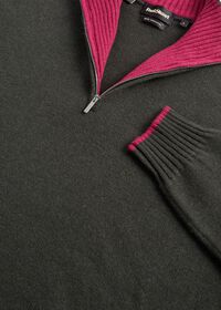 Paul Stuart Cashmere 1/4 Zip Sweater with Inside Contrast, thumbnail 2