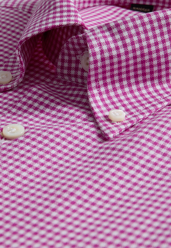 Paul Stuart Gingham Check Oxford Sport Shirt, image 2