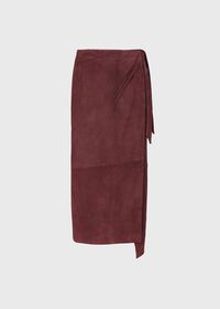 Paul Stuart Suede Wrap Skirt, thumbnail 1