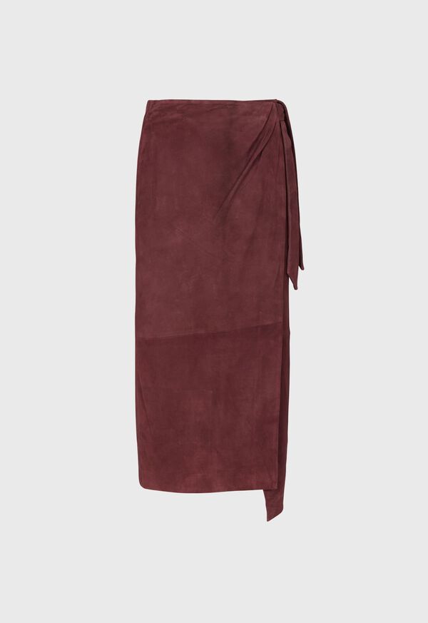 Paul Stuart Suede Wrap Skirt, image 1