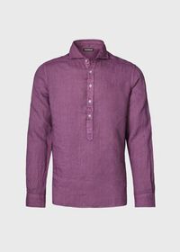 Paul Stuart Washed Linen Pullover Shirt, thumbnail 2