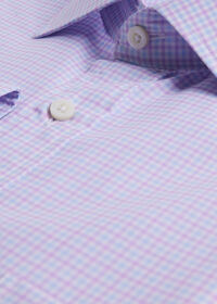 Paul Stuart Small Check Cotton Dress Shirt, thumbnail 2
