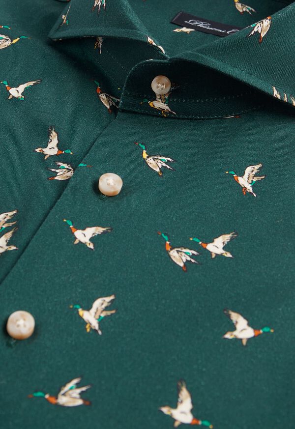 Paul Stuart Printed Geese Brushed Cotton Shirt, image 2