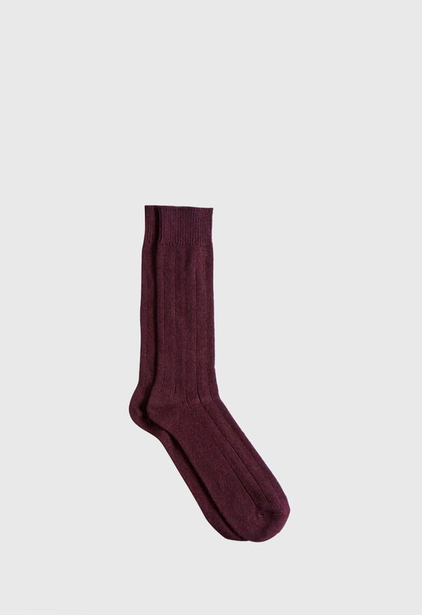 Paul Stuart Cashmere Blend Ribbed Sock, image 1