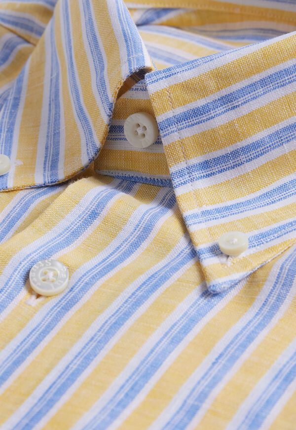 Paul Stuart Linen Shadow Stripe Sport Shirt, image 2