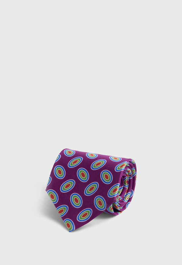 Paul Stuart Printed Silk Tossed Oval Tie, image 1
