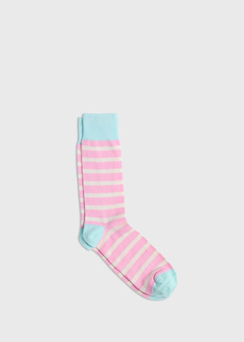 Paul Stuart Cotton Two Color Stripe Sock