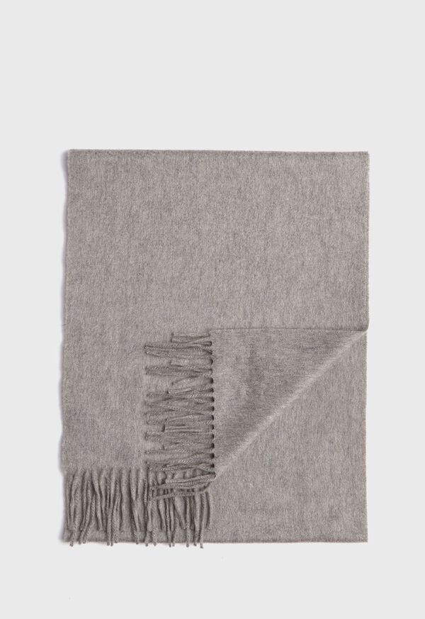 Paul Stuart Oversized Cashmere Logo Scarf, image 1