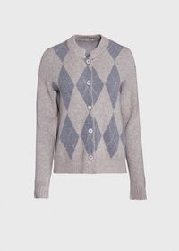 Paul Stuart Button Front Argyle Sweater, thumbnail 1