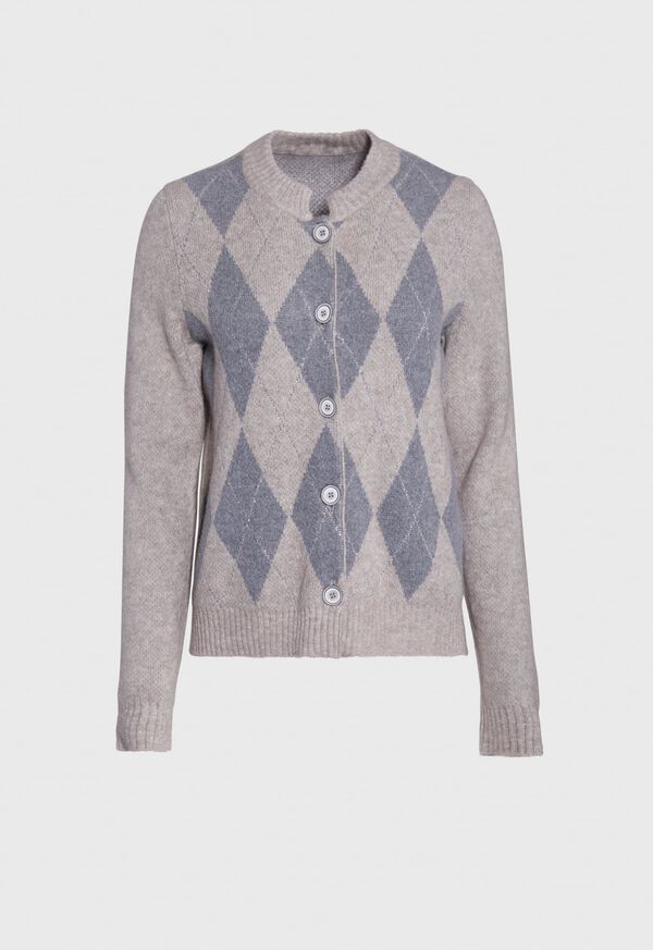 Paul Stuart Button Front Argyle Sweater, image 1