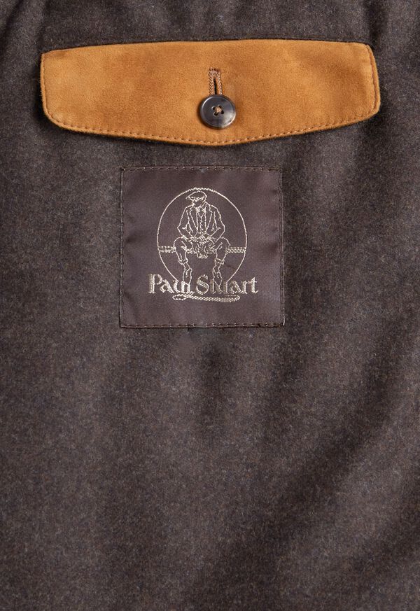 Paul Stuart Suede Vest with Beaver Fur Collar, image 4