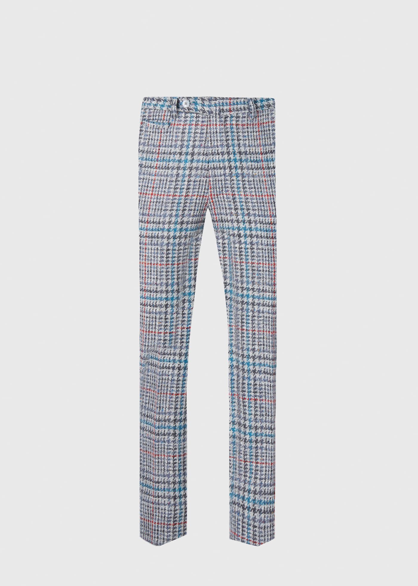 Shetland Wool Plaid Trouser